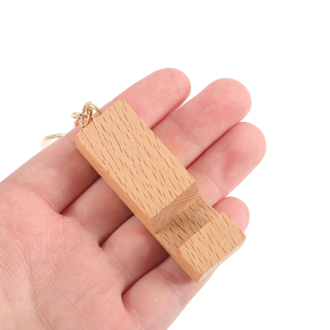 Mini Wooden Keychain Phone Stand