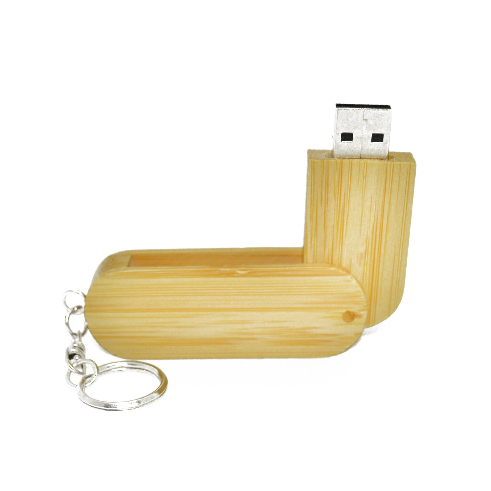 Bamboo Swivel USB (8GB) - Speed Laser Studio